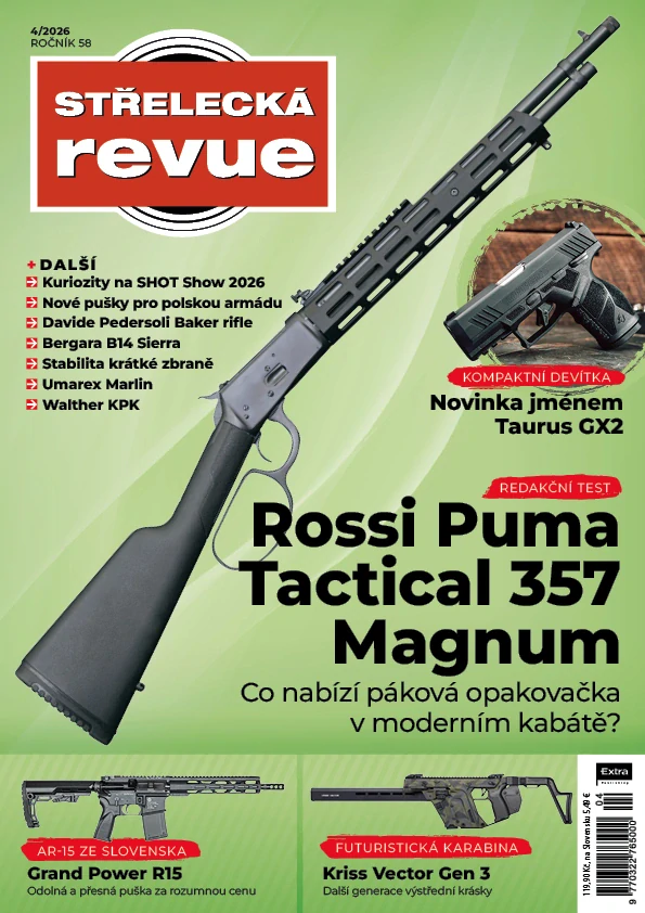 STŘELECKÁ revue 4/2026 - Rossi Puma Tactical 357 Magnum